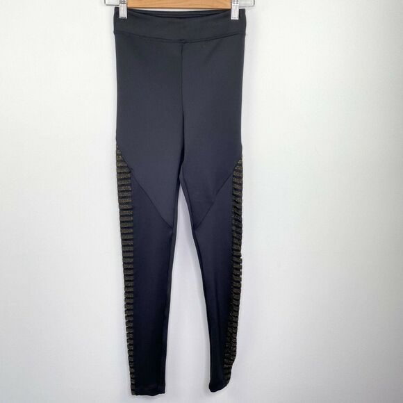 Koral Leggings Women Small Black Chameleon High Rise Metallic Scuba Compression - Picture 1 of 8